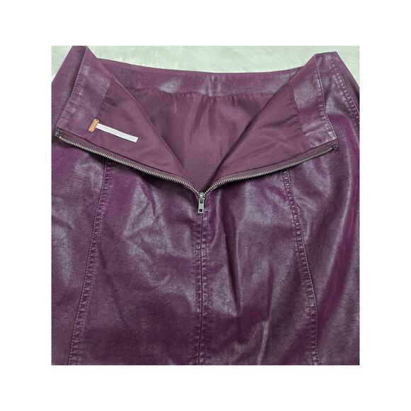 Free People Purple Vegan Suede Modern Femme Mini Skirt NEW Women's 12 - Picture 4 of 9
